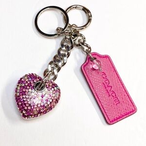 Coach Pink Hangtag on Handmade Keychain